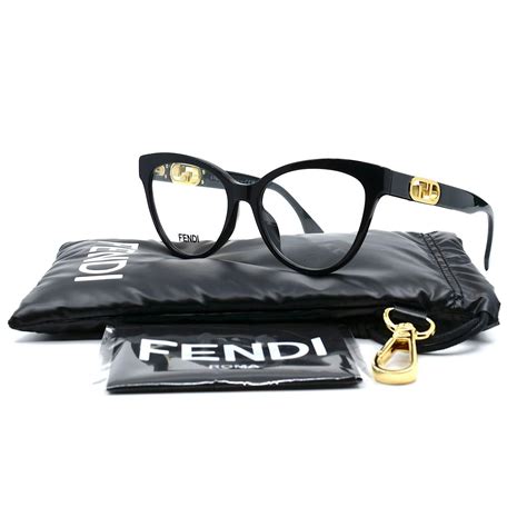 NEW FENDI FE50026I 001 Black 53mm Eyeglasses 